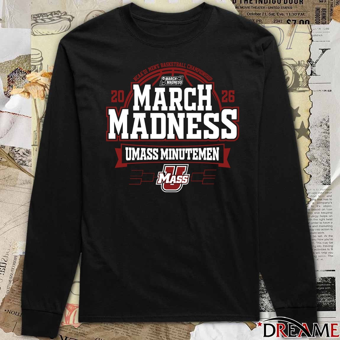 UMass Minutemen 2026 NCAA DI Men’s Basketball Championship March Madness Bound t-shirt
