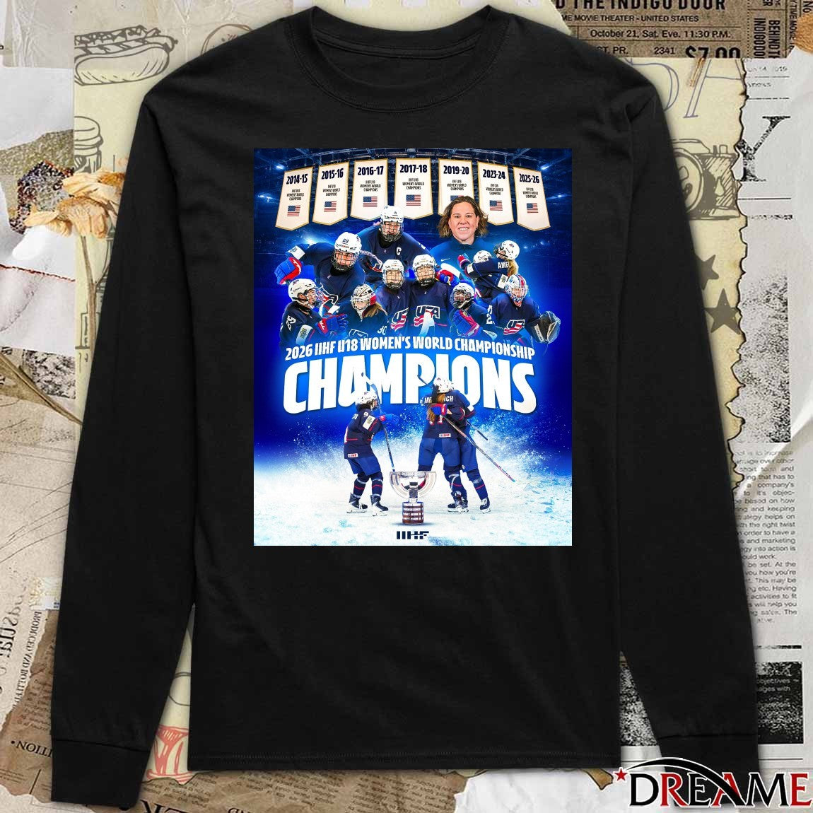 USA Hockey 2026 IIHF U18 Women’s World Championship Champions Poster t-shirt