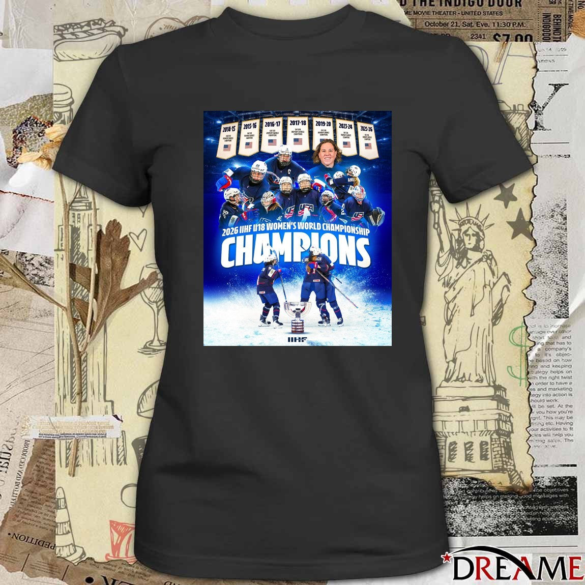 USA Hockey 2026 IIHF U18 Women’s World Championship Champions Poster t-shirt