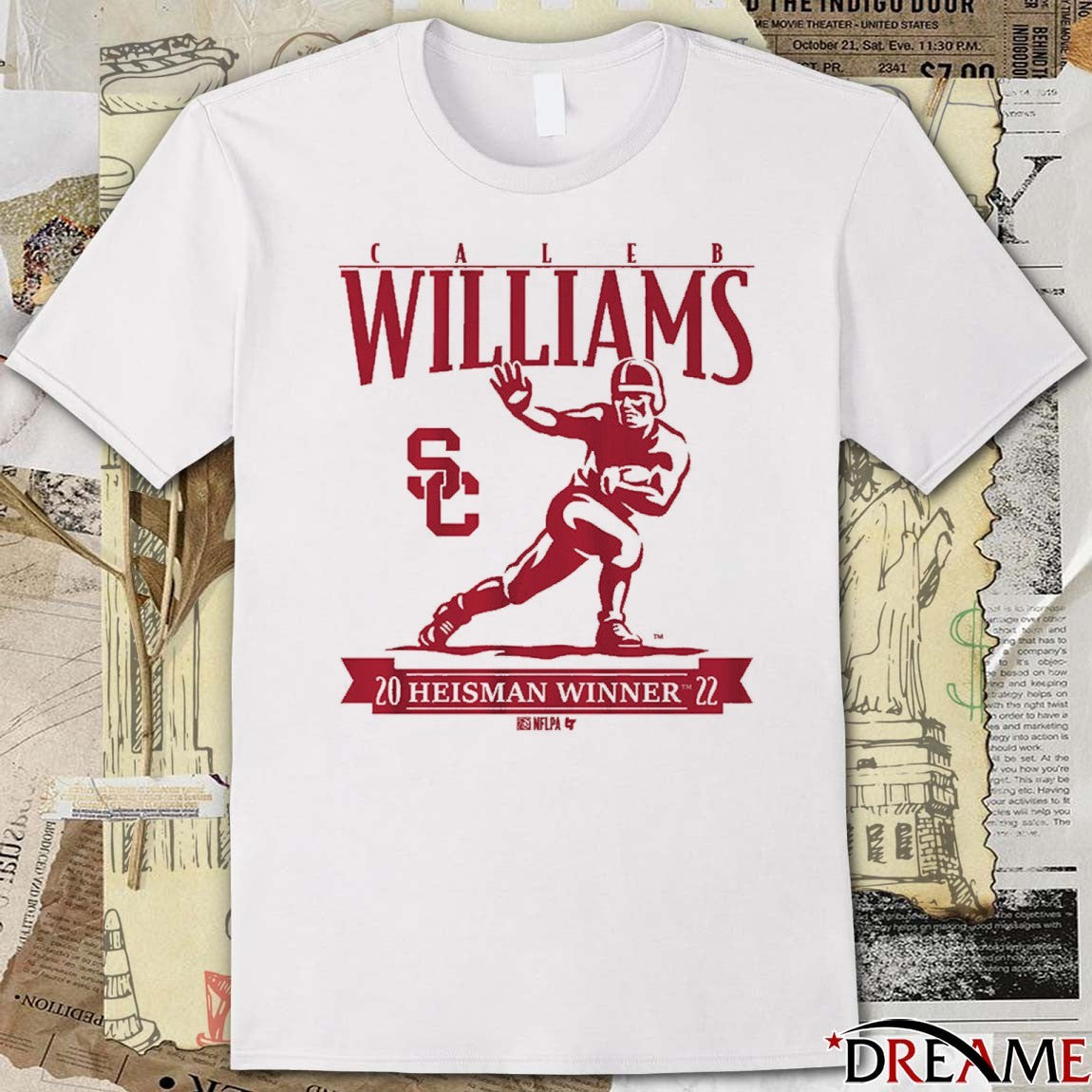 USC Trojans Football Caleb Williams Heisman Winner Trophy t-shirt