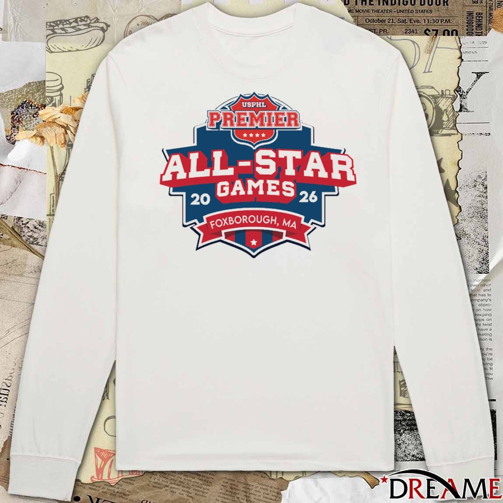 USPHL Premier All-Star Game 2026 Foxborough MA Logo t-shirt