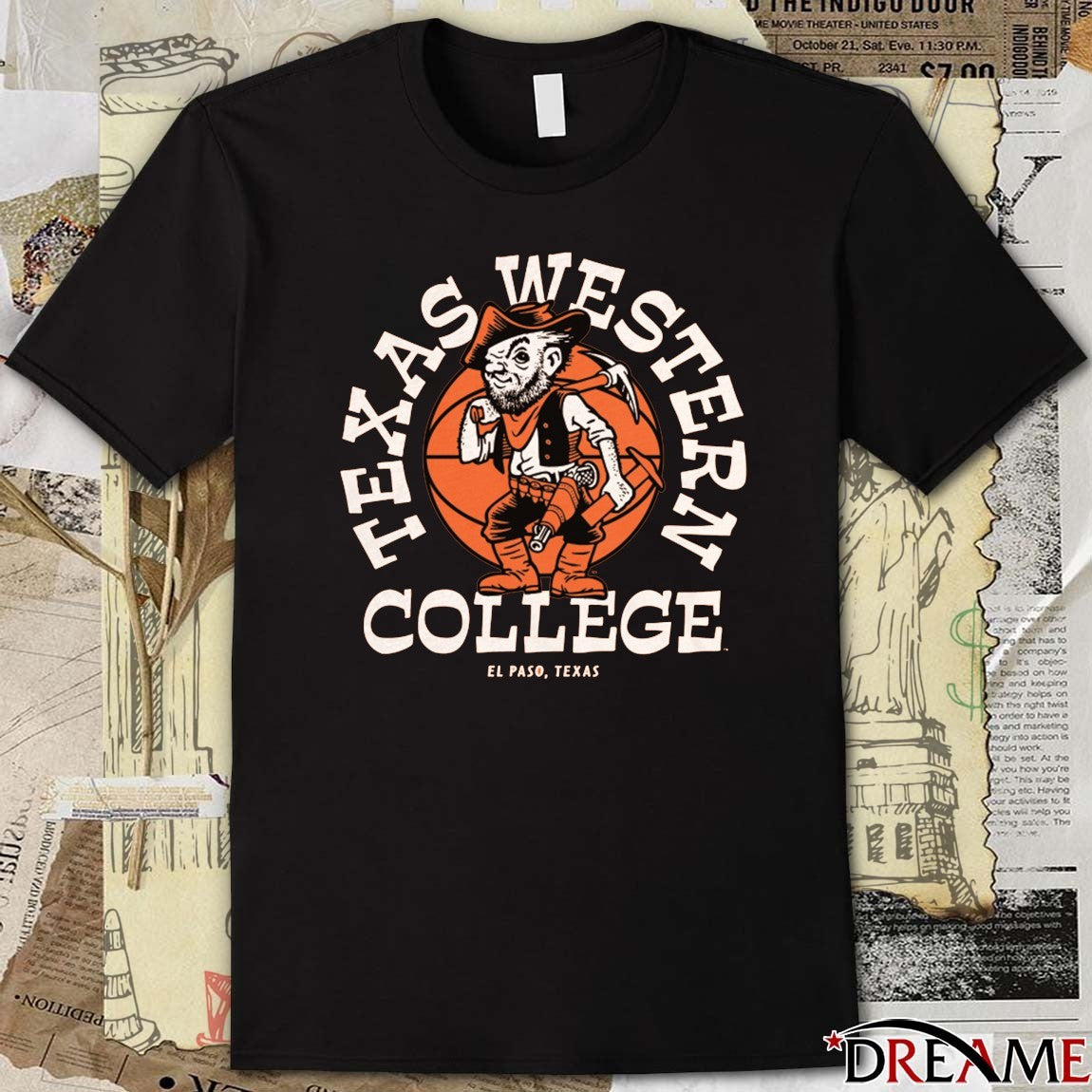 UTEP Texas Western College Basketball El Paso Texas Retro t-shirt