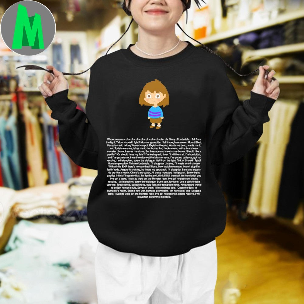 Undertale Frisk Story of Undertale Game Quote T-Shirt
