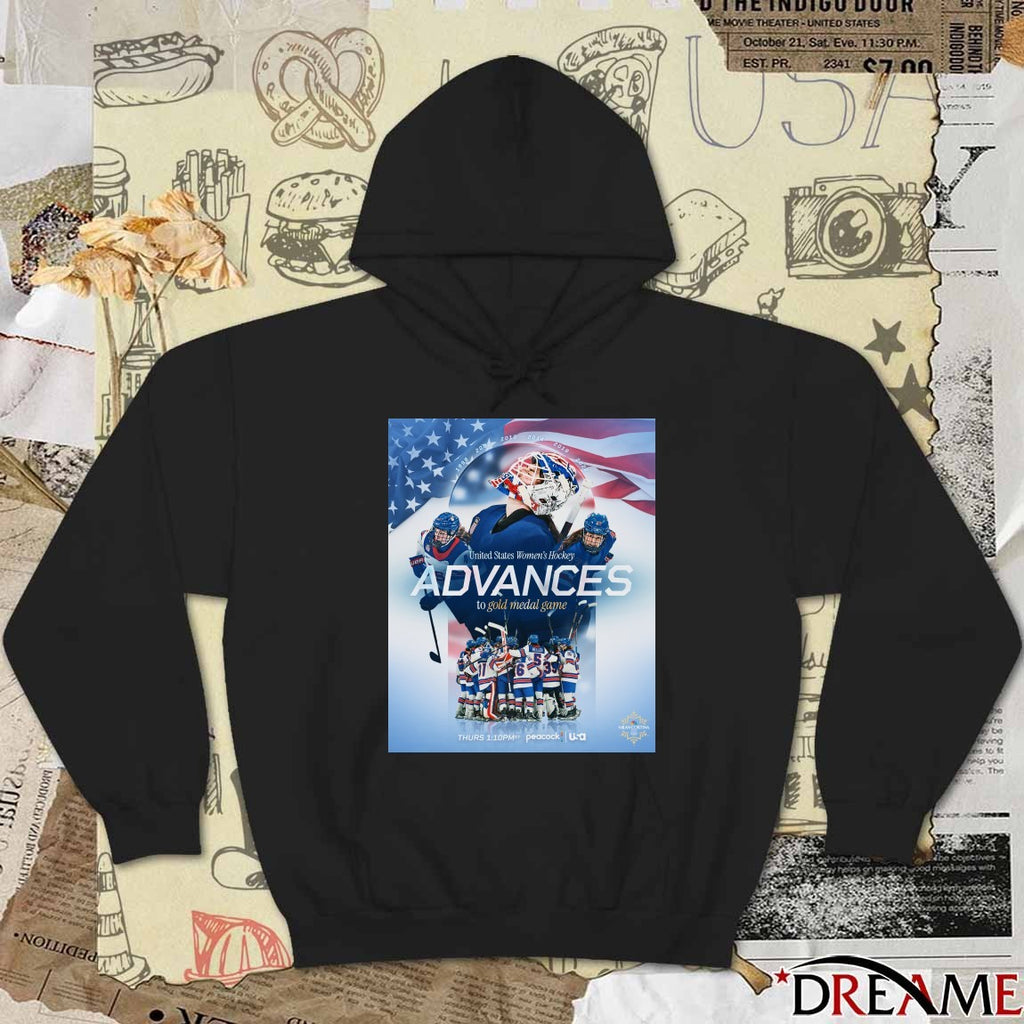 United States Women’s Hockey Advanced To The Gold Medal Game Winter Olympics t-shirt