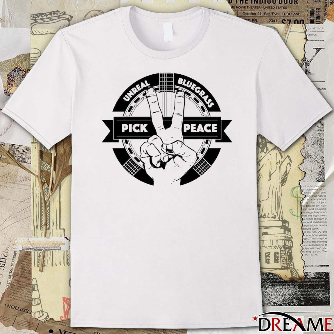 Unreal Bluegrass Pick Peace Minnesota 2026 t-shirt