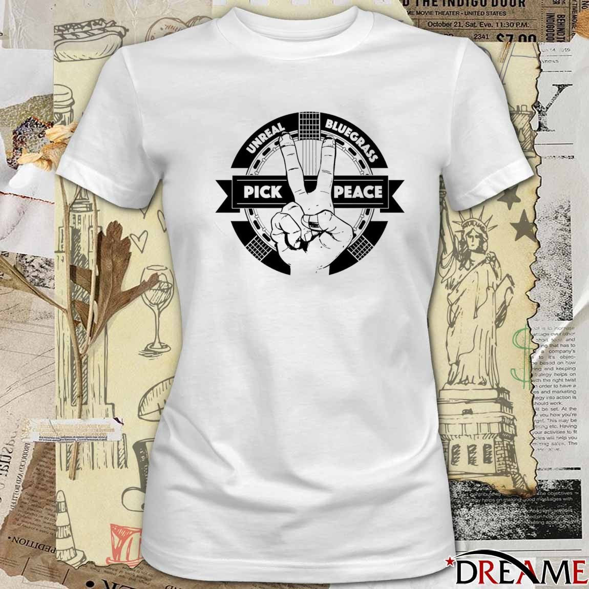 Unreal Bluegrass Pick Peace Minnesota 2026 t-shirt