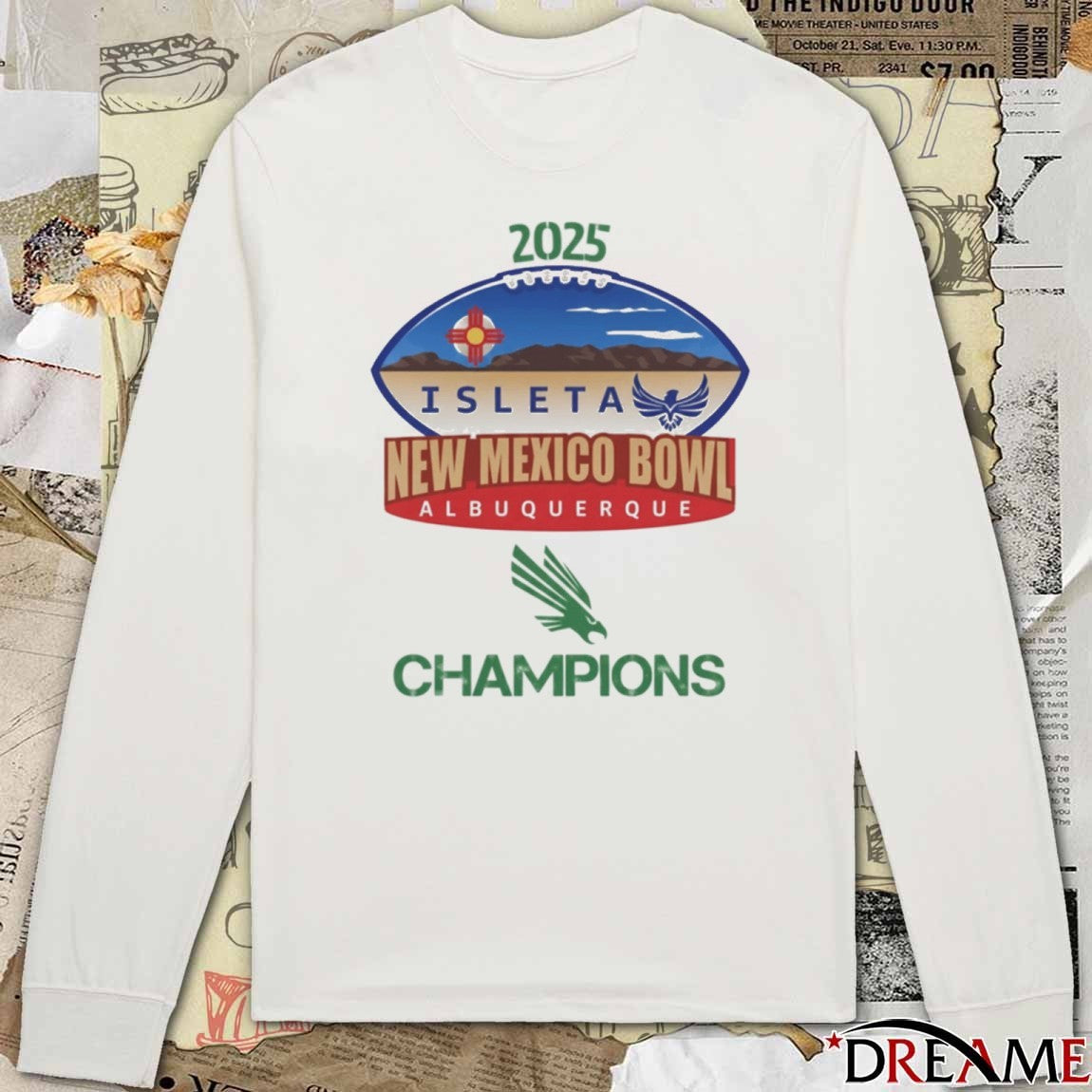 Unt North Texas Mean Green 2025 Isleta New Mexico Bowl Champions t-shirt