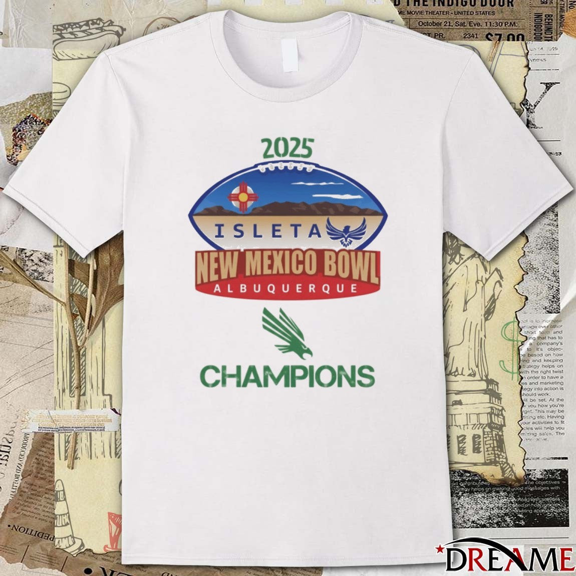 Unt North Texas Mean Green 2025 Isleta New Mexico Bowl Champions t-shirt