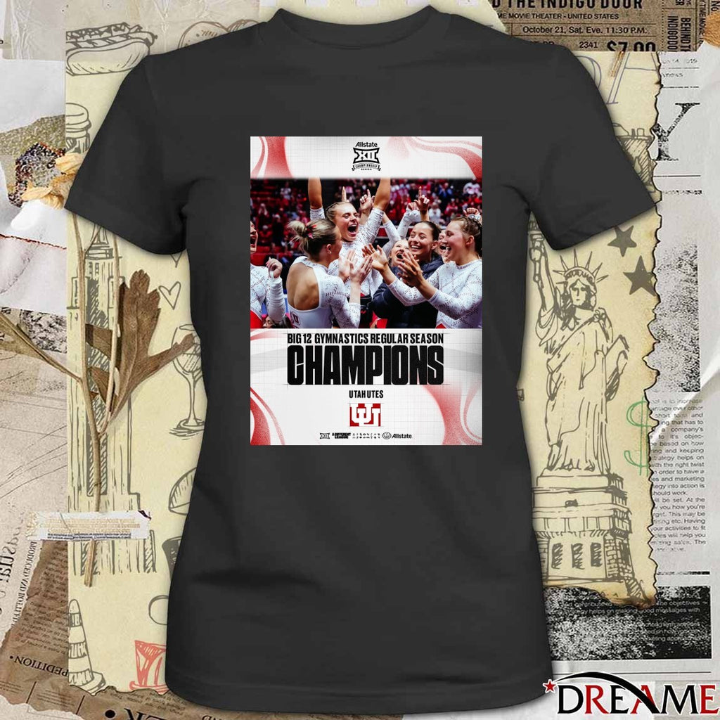 Utah Utes Big 12 Gymnastics Regular Season Champions 2026 Poster t-shirt
