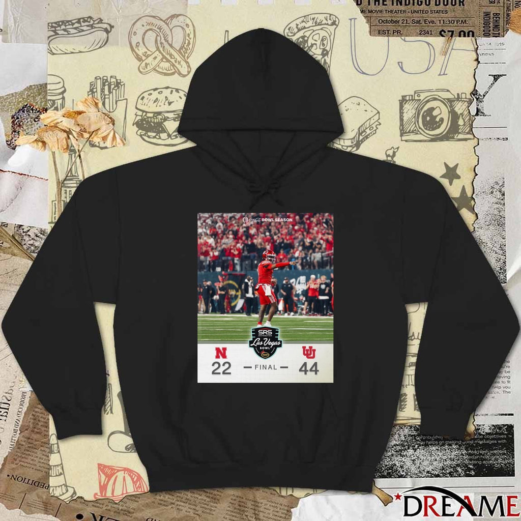 Utah Utes defeated Nebraska Cornhuskers Final Score 44-22 2025 Las Vegas Bowl Poster t-shirt