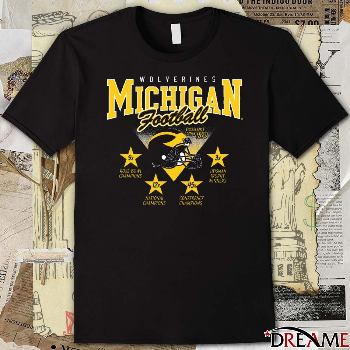 Valiant University of Michigan Football Winning Tradition Vintage t-shirt