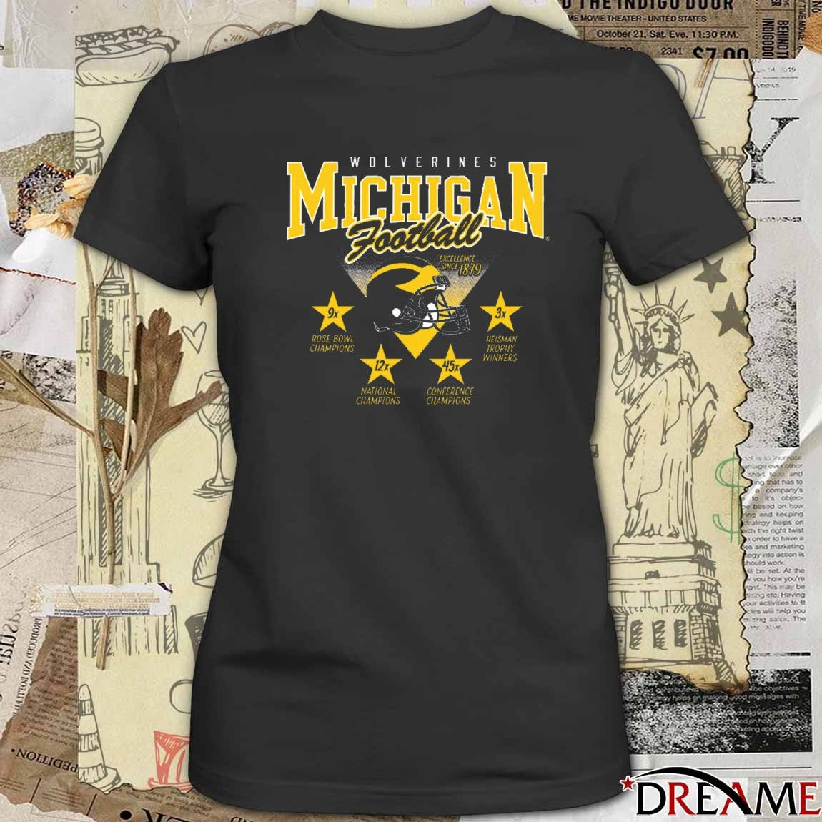 Valiant University of Michigan Football Winning Tradition Vintage t-shirt