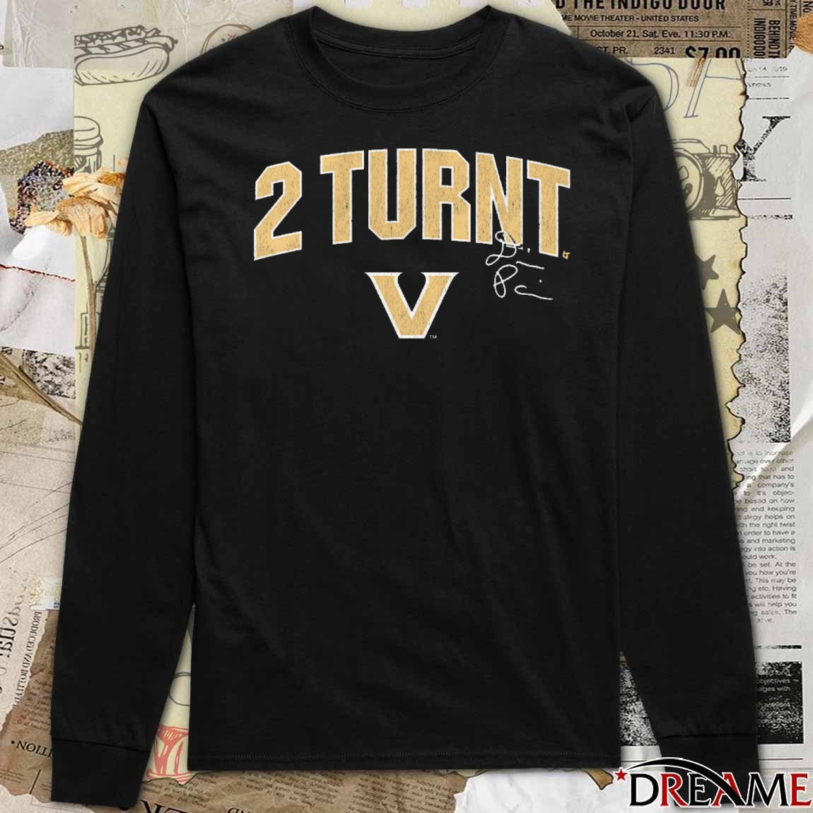 Vanderbilt Commodores Football Diego Pavia 2 Turnt Signature t-shirt