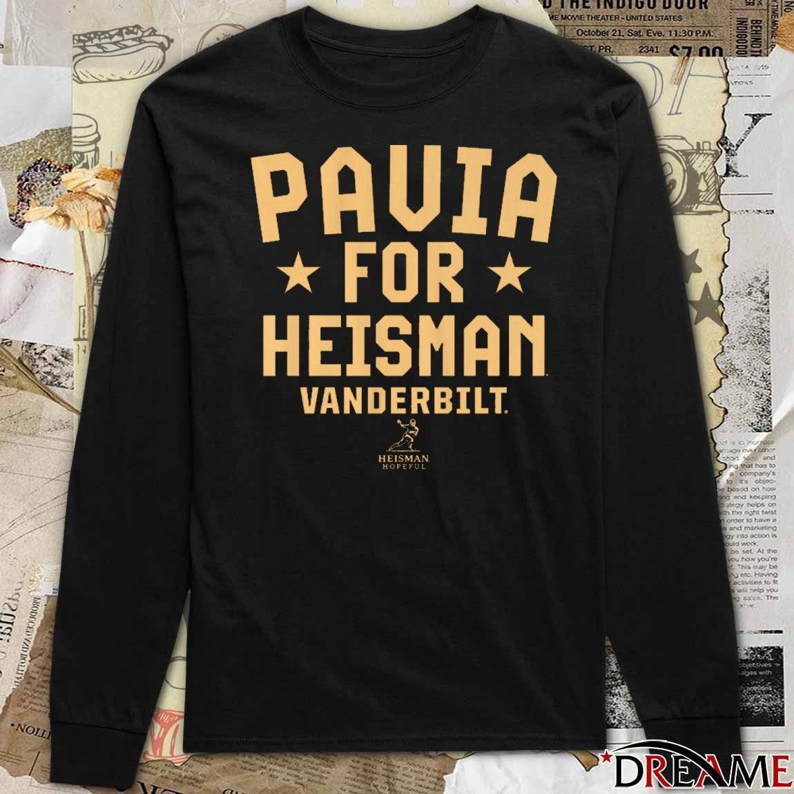 Vanderbilt Commodores Football Diego Pavia for Heisman 2025 t-shirt