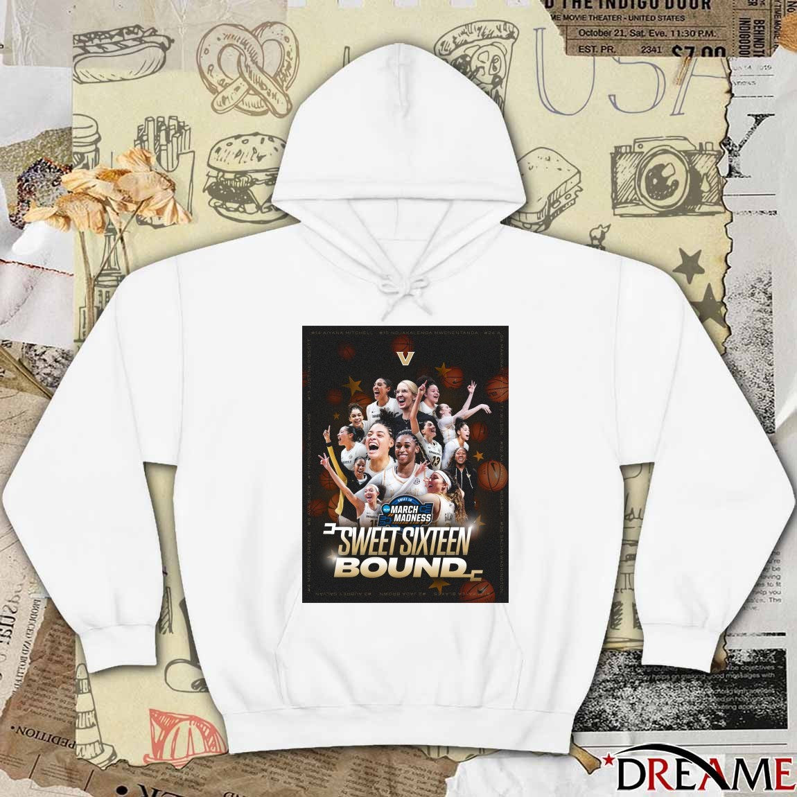 Vanderbilt Commodores WBB NCAA Sweet Sixteen Bound 2026 Poster t-shirt