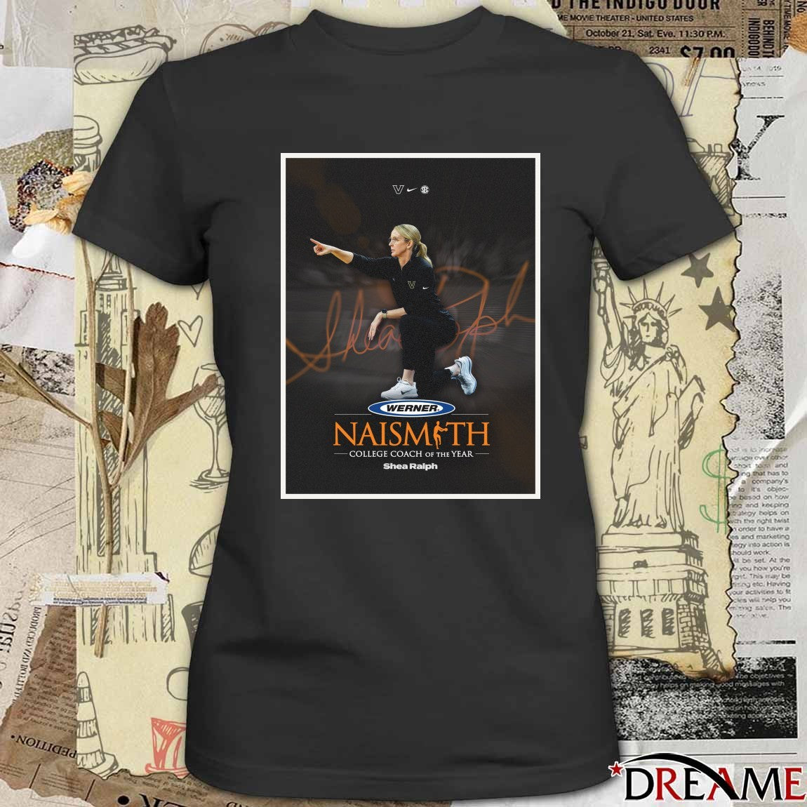 Vanderbilt WBB Werner Ladder 2026 Naismith College Coach of the Year Shea Ralph Signature Poster t-shirt