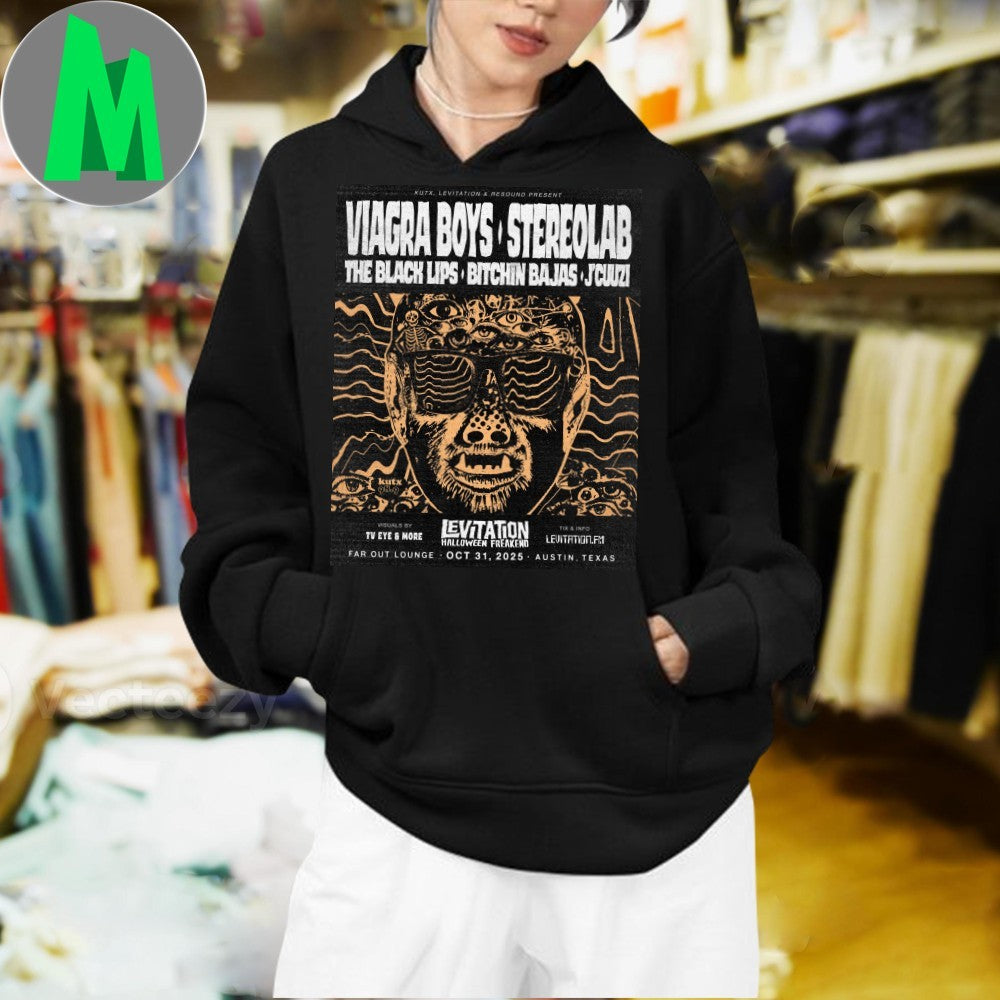 Viagra Boys Stereolab Halloween Freakend Concert Poster T-Shirt