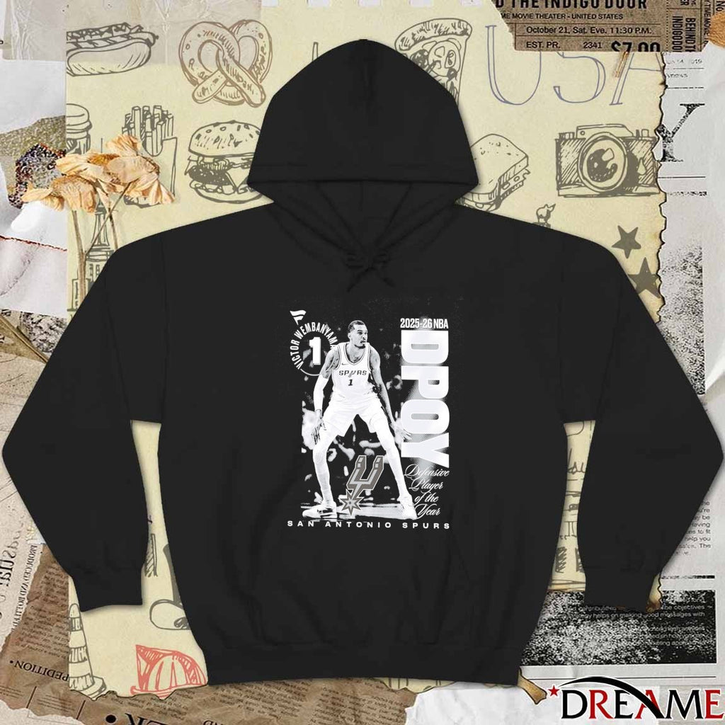 Victor Wembanyama San Antonio Spurs 2025-26 NBA Defensive Player of the Year Legacy t-shirt