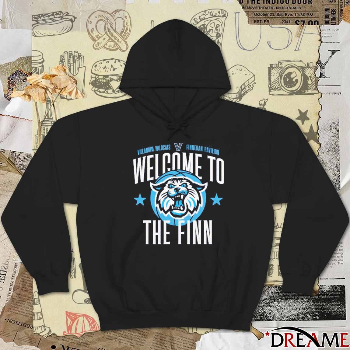 Villanova Wildcats Finneran Pavilion Welcome To The Fin t-shirt