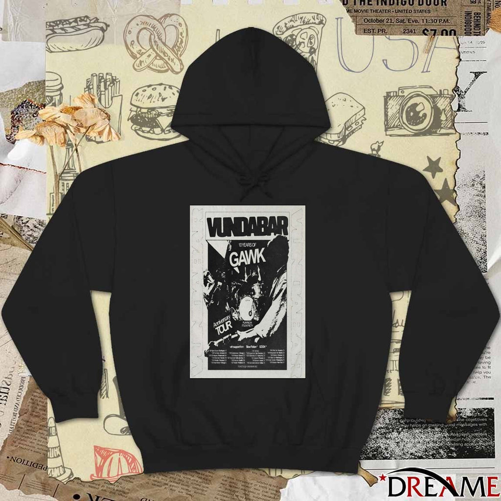 Vundabar 10 Years Of Gawk North America 2026 Shows t-shirt
