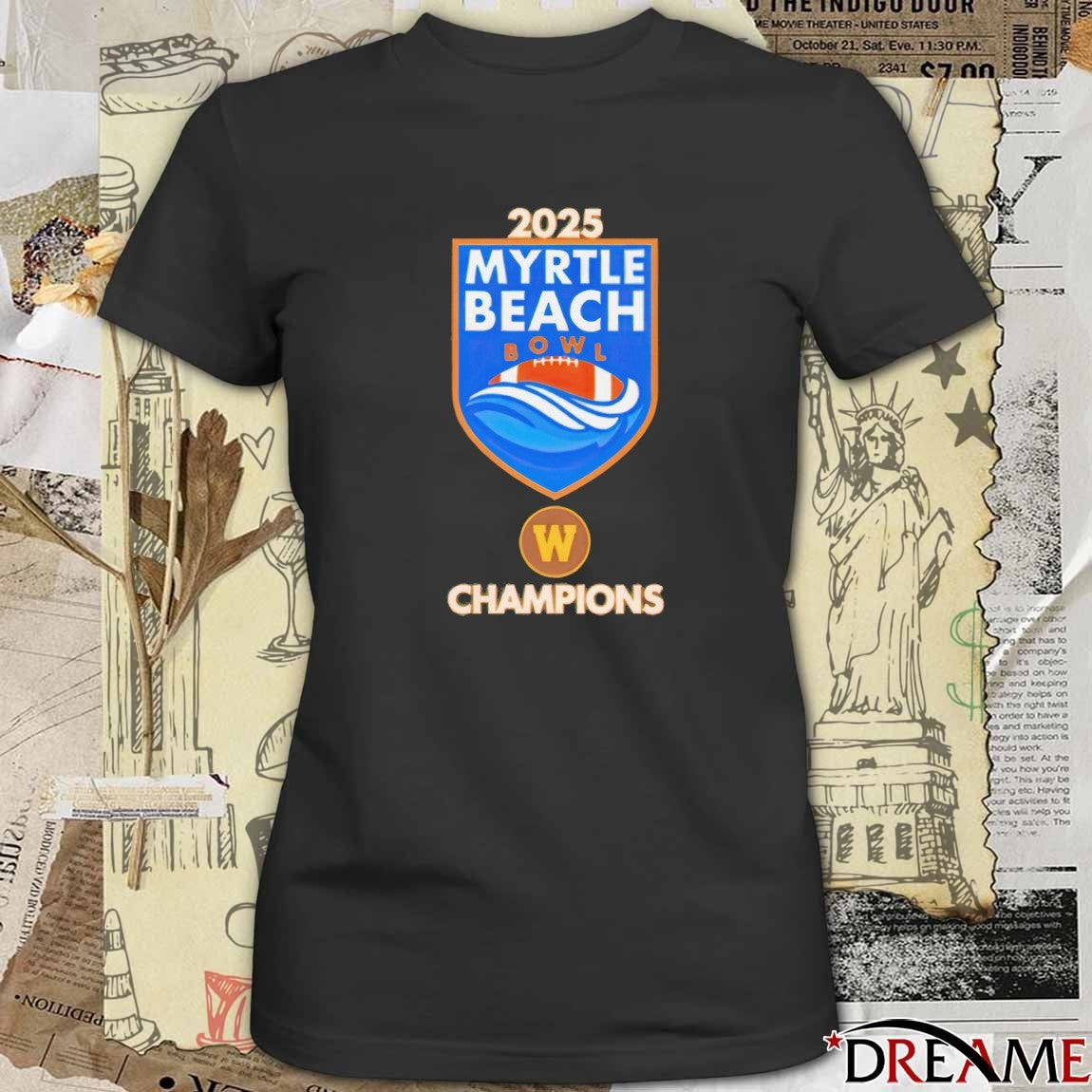 WMU Western Michigan Broncos 2025 Myrtle Beach Bowl Champions t-shirt