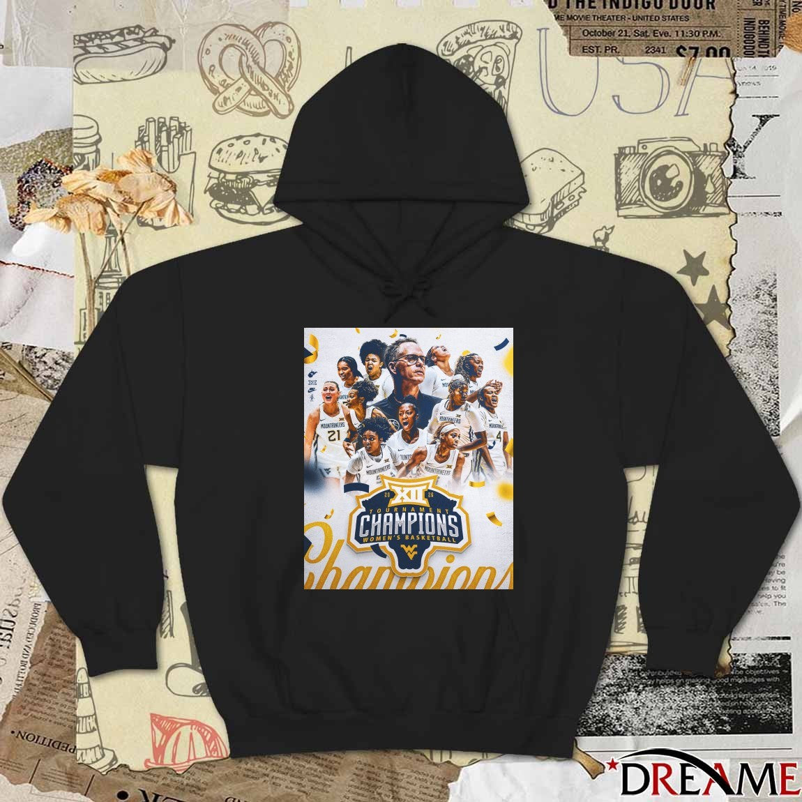 WVU 2026 Big 12 Tournament Champions Women’s Basketball Poster t-shirt