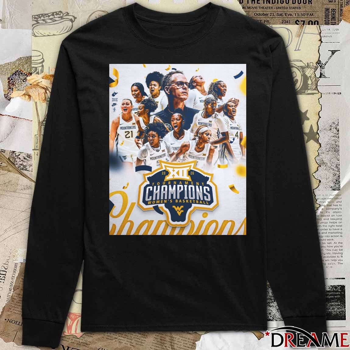 WVU 2026 Big 12 Tournament Champions Women’s Basketball Poster t-shirt