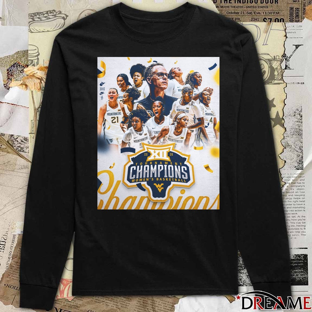 WVU Women’s Basketball 2026 Big Ten Tournament Champions Logo t-shirt
