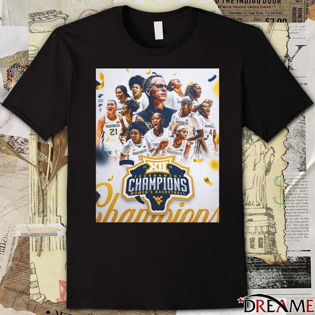 WVU Women’s Basketball 2026 Big Ten Tournament Champions Logo t-shirt