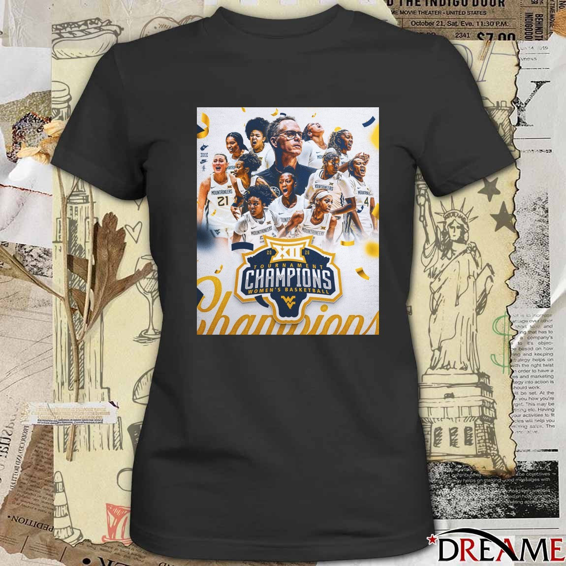 WVU Women’s Basketball 2026 Big Ten Tournament Champions Logo t-shirt