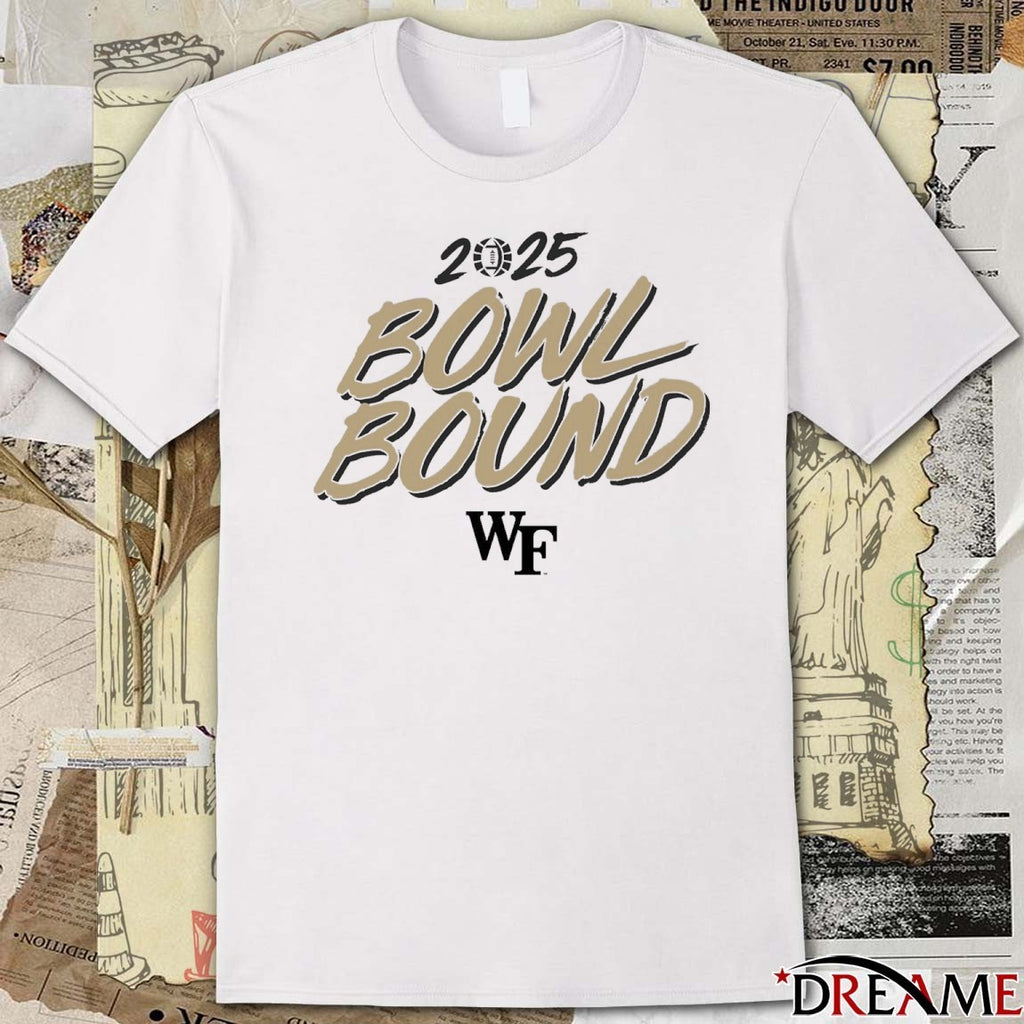 Wake Forest Demon Deacons Football NCAA 2025 Bowl Bound t-shirt