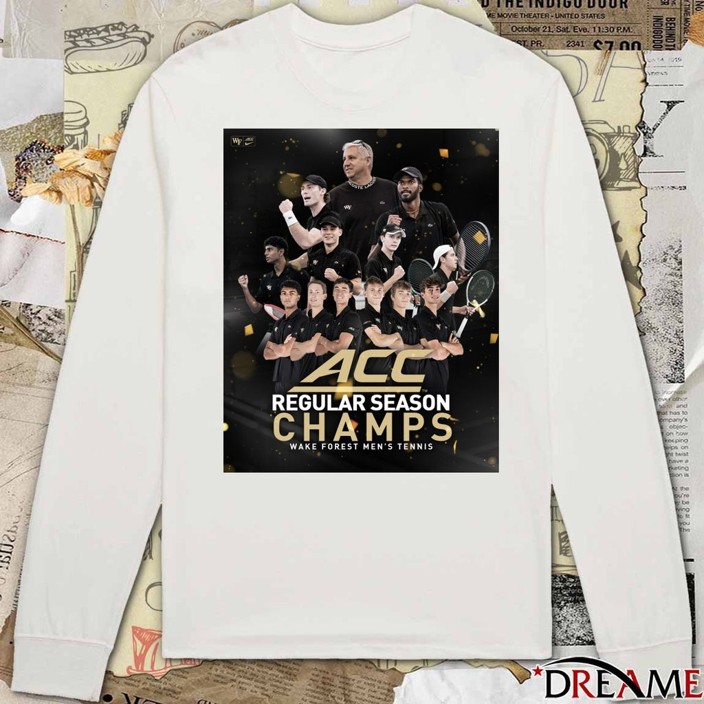 Wake Forest Men’s Tennis 2026 ACC Regular Season Champs Poster t-shirt