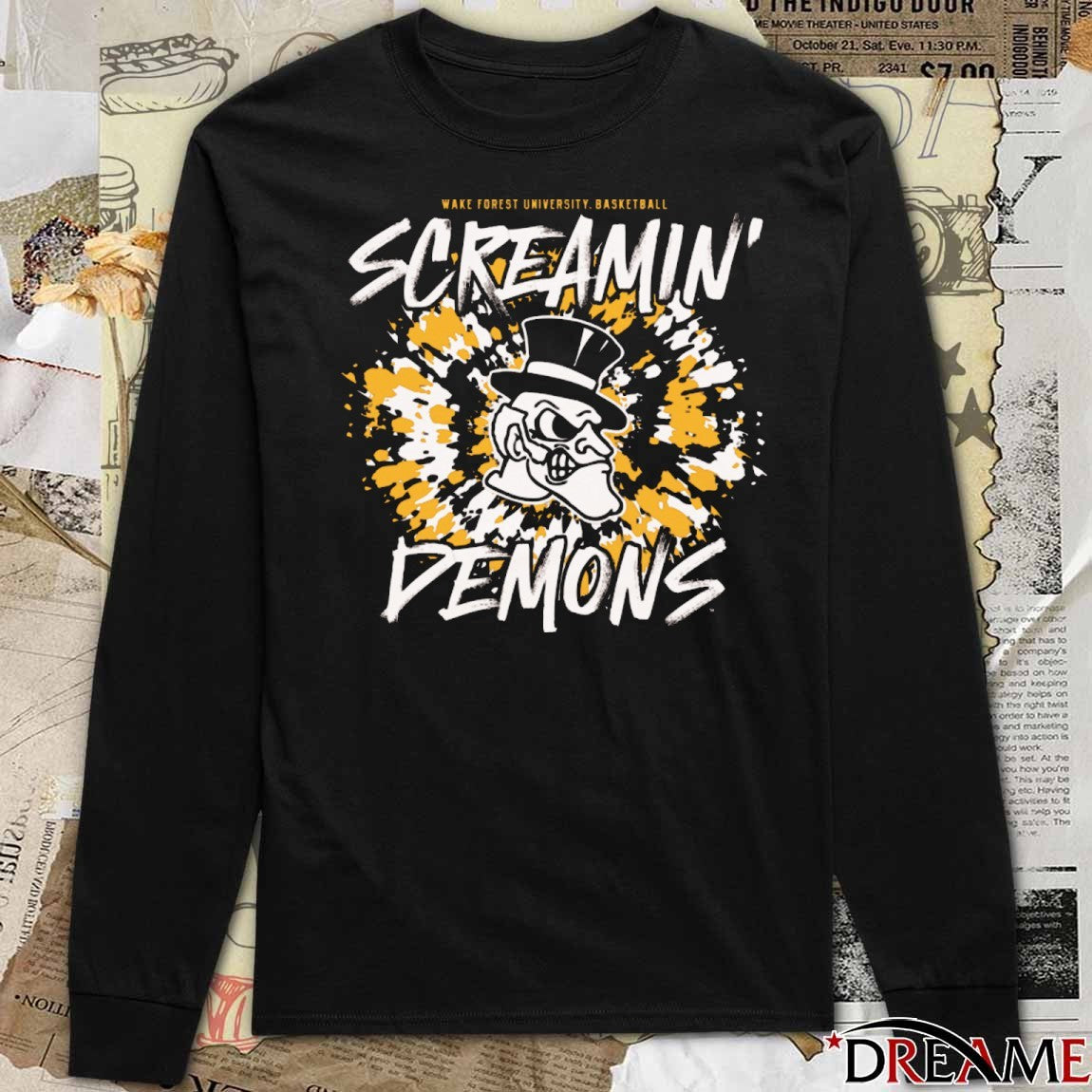 Wake Forest University Basketball Screamin Demons Tie-Dye Nation t-shirt