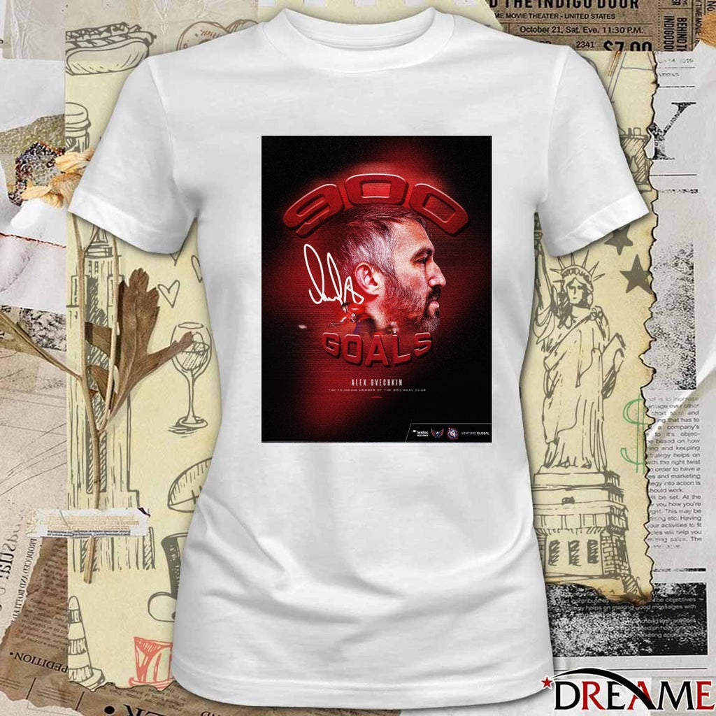 Washington Capitals Alex Ovechkin The Founding Member Of The 900-Goal Club Signature Poster t-shirt