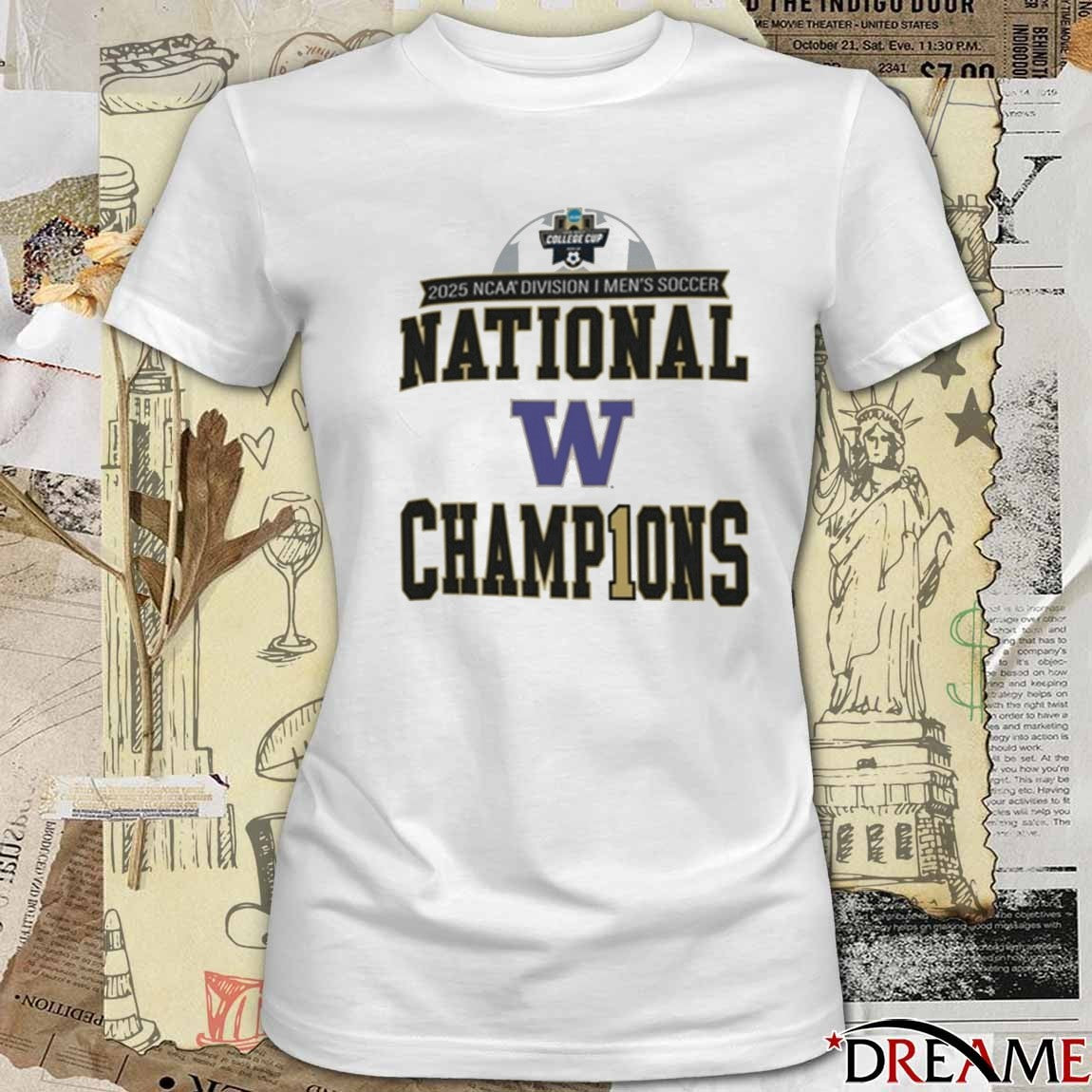 Washington Huskies 2025 NCAA Division I Men’s Soccer National Champions t-shirt