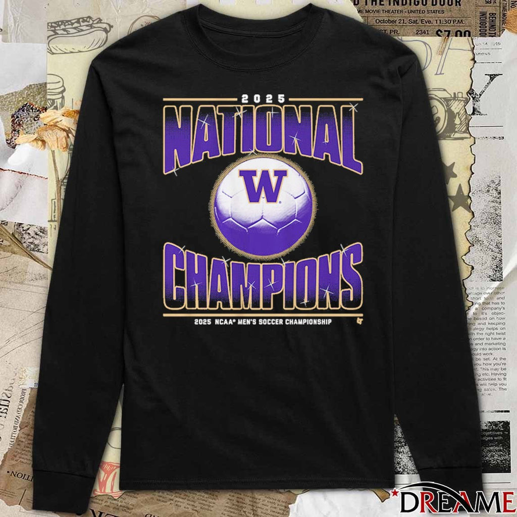 Washington Huskies Men’s Soccer Championship 2025 National Champions t-shirt