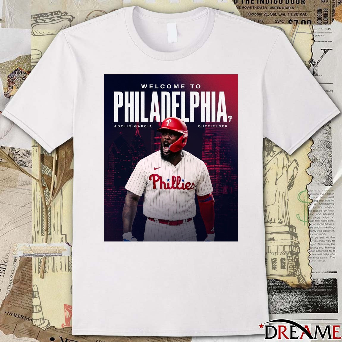 Welcome To Philadelphia Phillies Adolis García El Bombi Outfielder Poster t-shirt