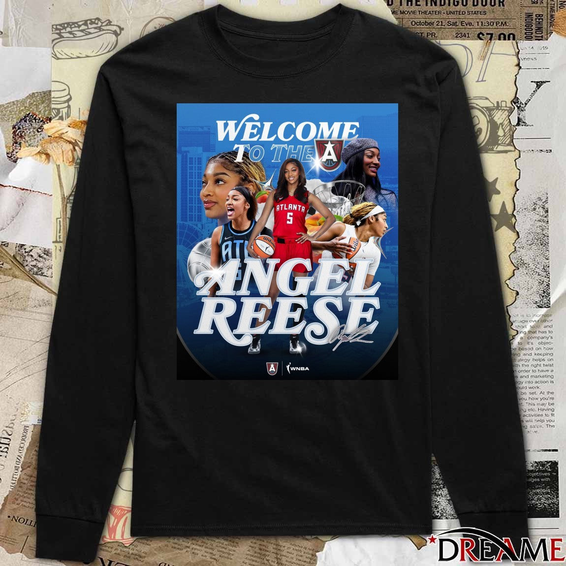 Welcome To The Atlanta Dream Angel Reese Signature Poster t-shirt