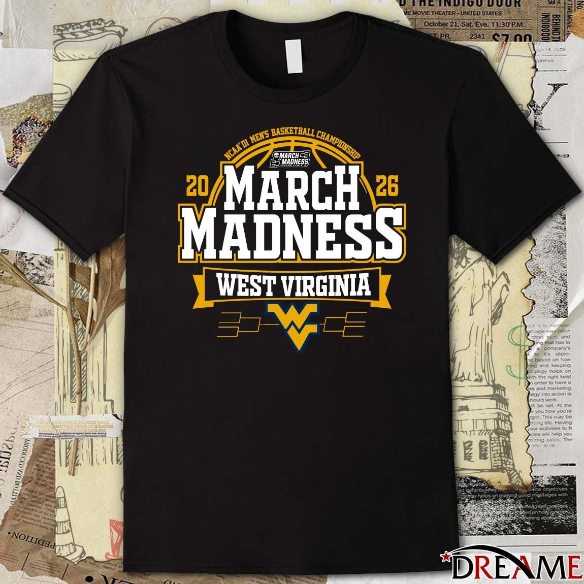West Virginia Mountaineers 2026 NCAA DI Men’s Basketball Championship March Madness t-shirt