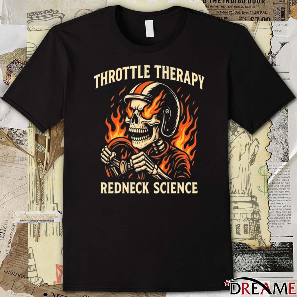 Westen Champlin Throttle Therapy Redneck Science 2025 Skull Painting t-shirt