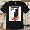 Where To Woodsboro Where The Past Never Dies Scream 7 Only in theatres February 27 2026 Poster t-shirt