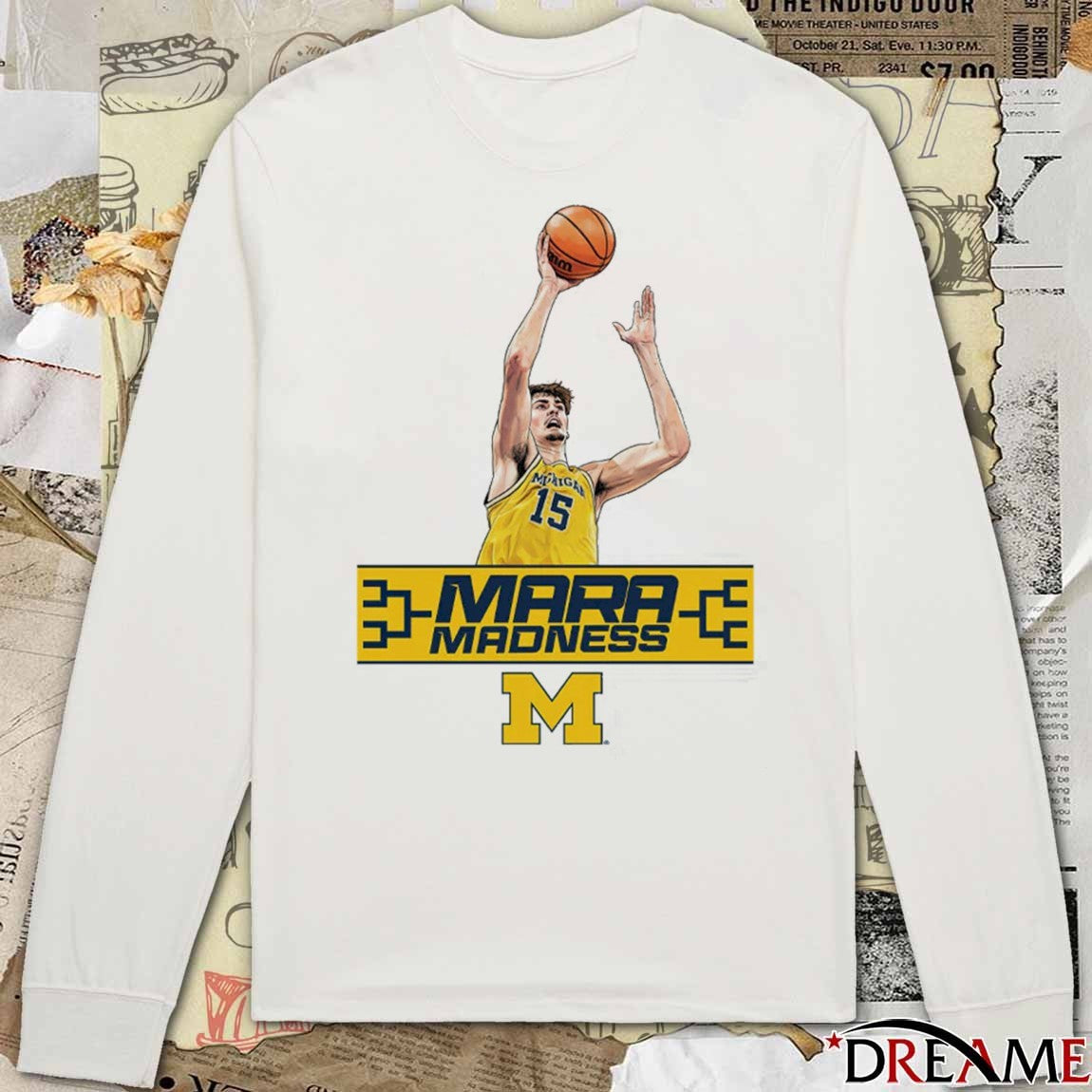 White University of Michigan Wolverines Basketball Aday Mara Mara Madness t-shirt