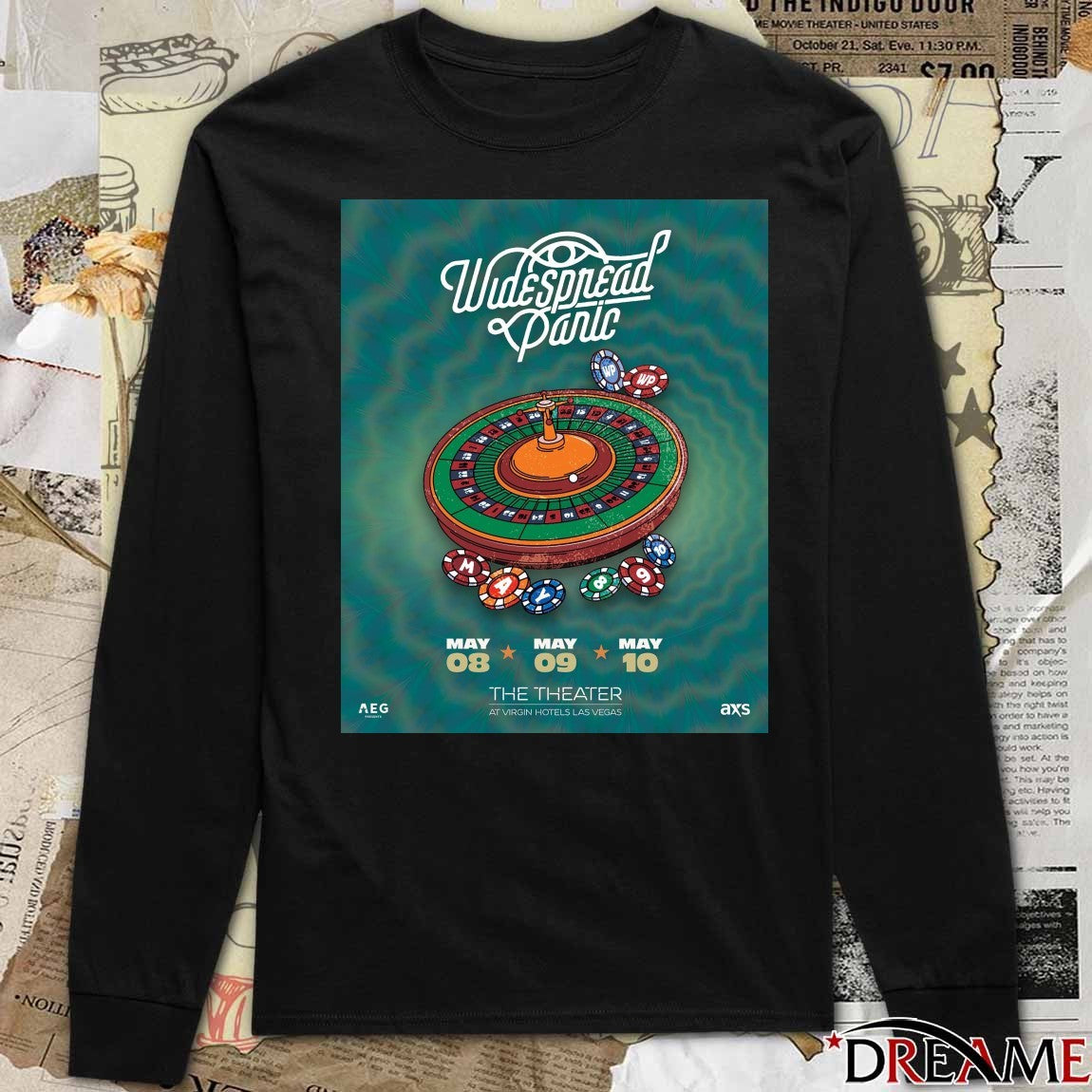 Widespread Panic May 08 – 10 The Theater At Virgin Hotels Las Vegas Poster t-shirt