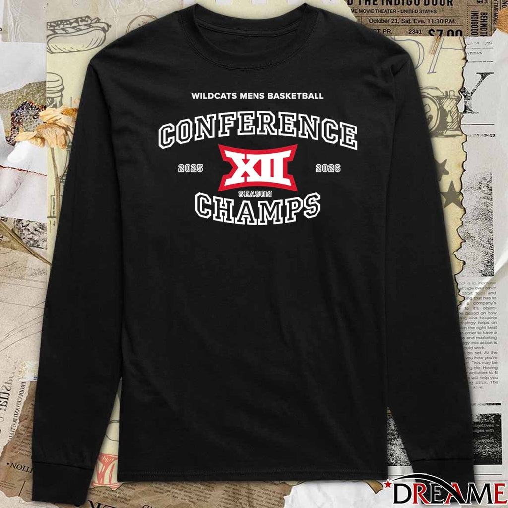 Wildcats Men’s Basketball Conference Championship Big 12 Season 2025 – 2026 t-shirt