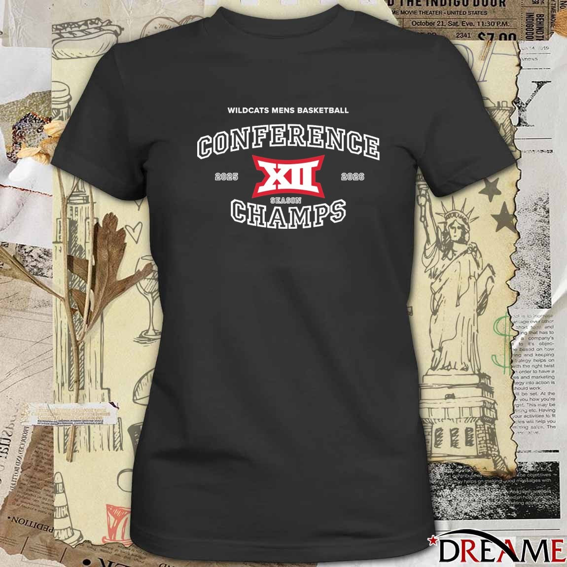 Wildcats Men’s Basketball Conference Championship Big 12 Season 2025 – 2026 t-shirt
