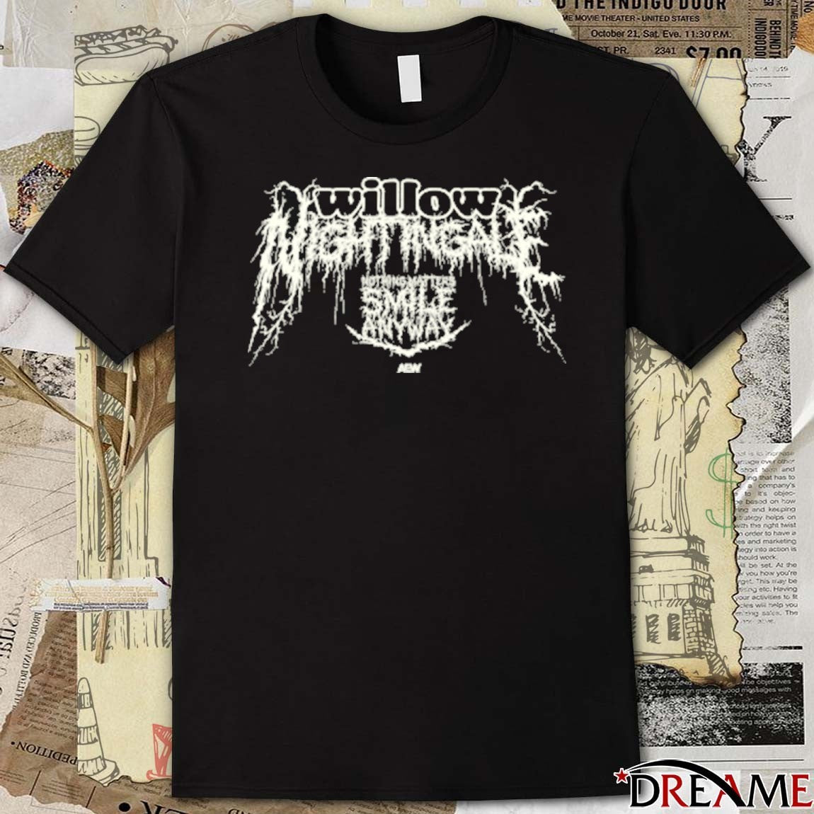 Willow Nightingale – Smiling is Metal AEW 2025 t-shirt