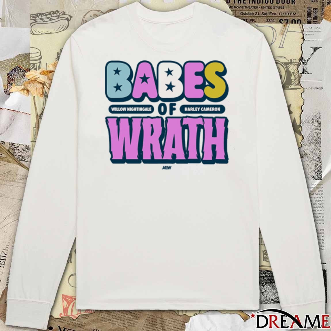 Willow Nightingale and Harley Cameron Babes of Wrath AEW 2025 t-shirt