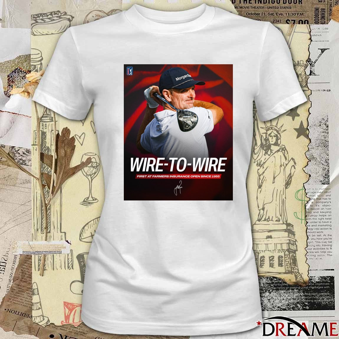 Wire-To-Wire First At Farmers Insurance Open Since 1955 PGA Tour Signature Poster t-shirt