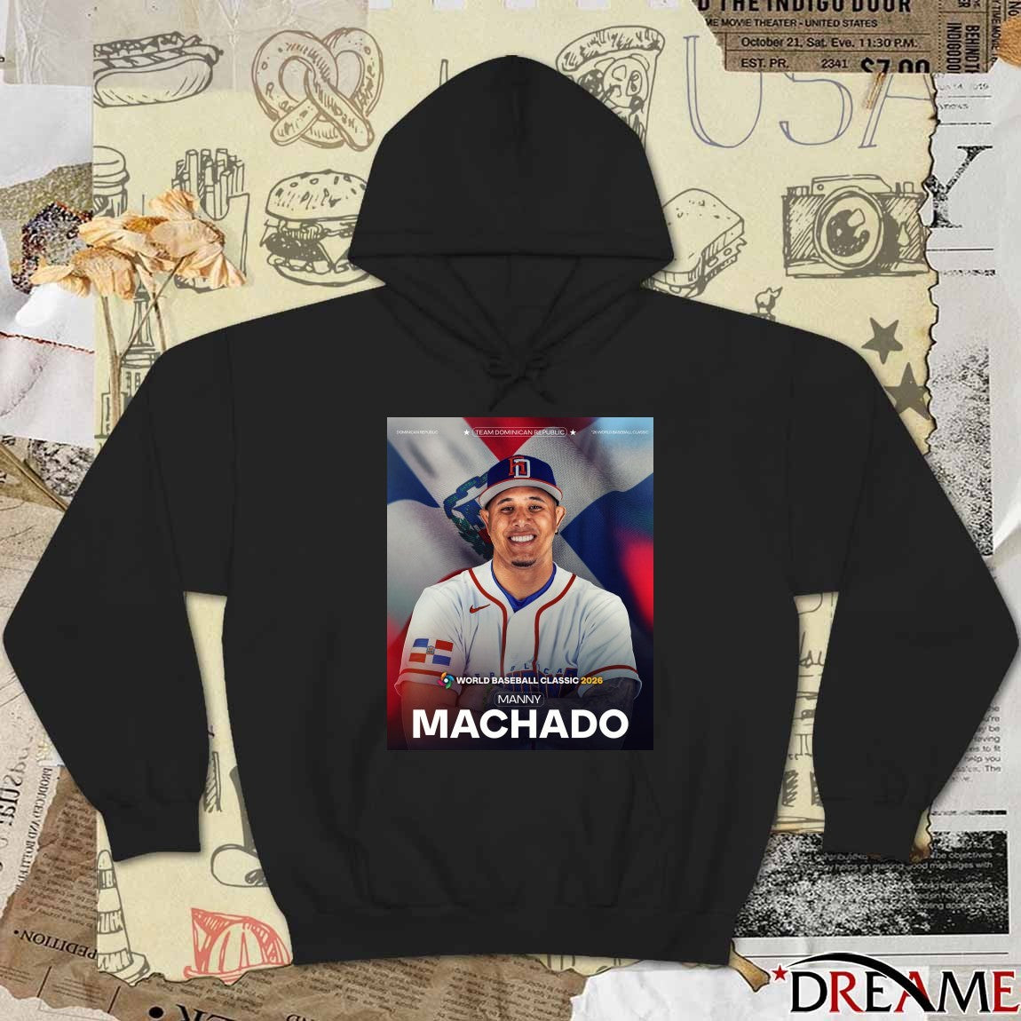 World Baseball Classic 2026 Manny Machado Team Dominican Republic Poster t-shirt