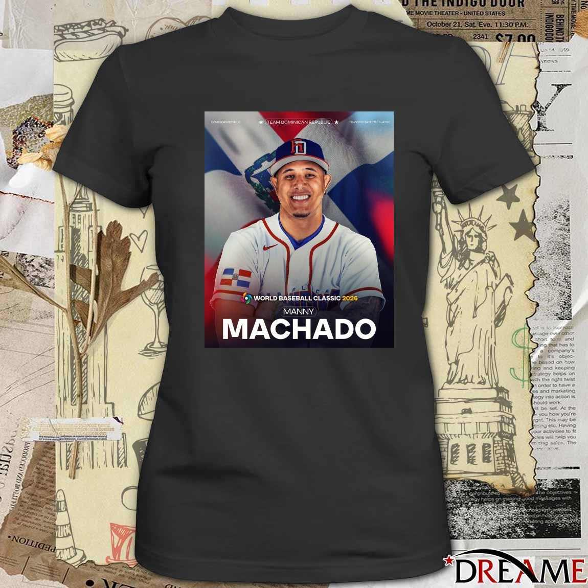 World Baseball Classic 2026 Manny Machado Team Dominican Republic Poster t-shirt